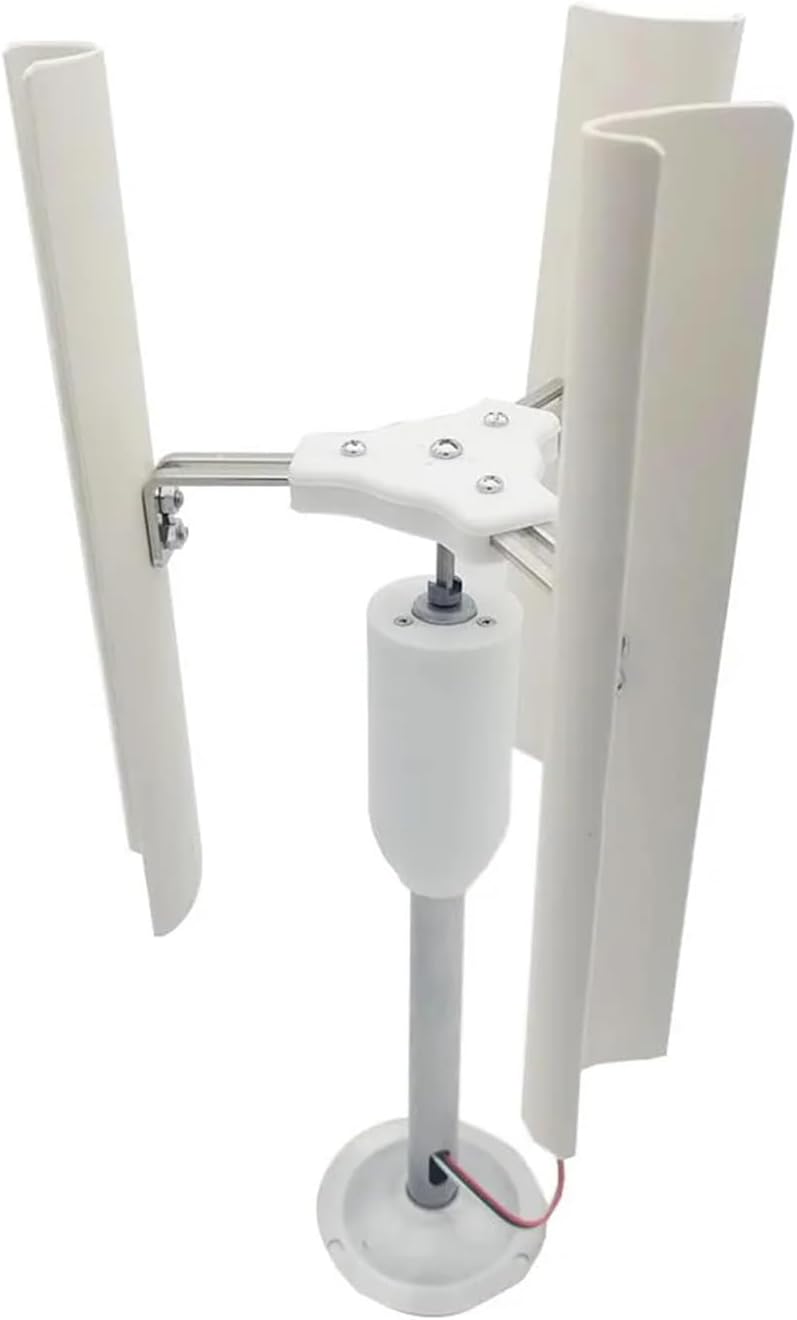 Wind Power DIY Kit Vertical Axis Wind Turbine Generator Model Three-Phase Permanent Magnet Generator Windmill Night Light Making DIY Display Learn About Renewable Energy & Power