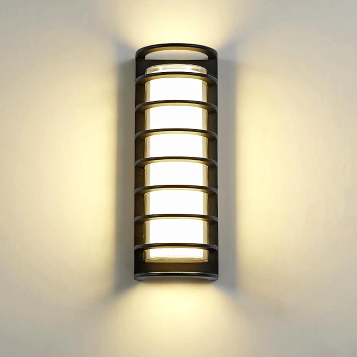 Outdoor Wall Light (Modern LED) in Silver Made of Stainless Steel (1 Light Source) for Exterior/Interior Walls House Terrace Balcon Double The Comfort Learned extensively