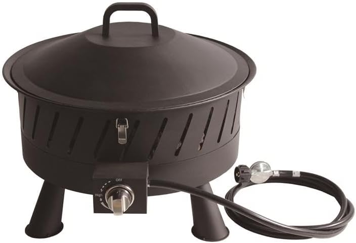 Living Accents 22 in. W Steel Round Propane Fire Pit