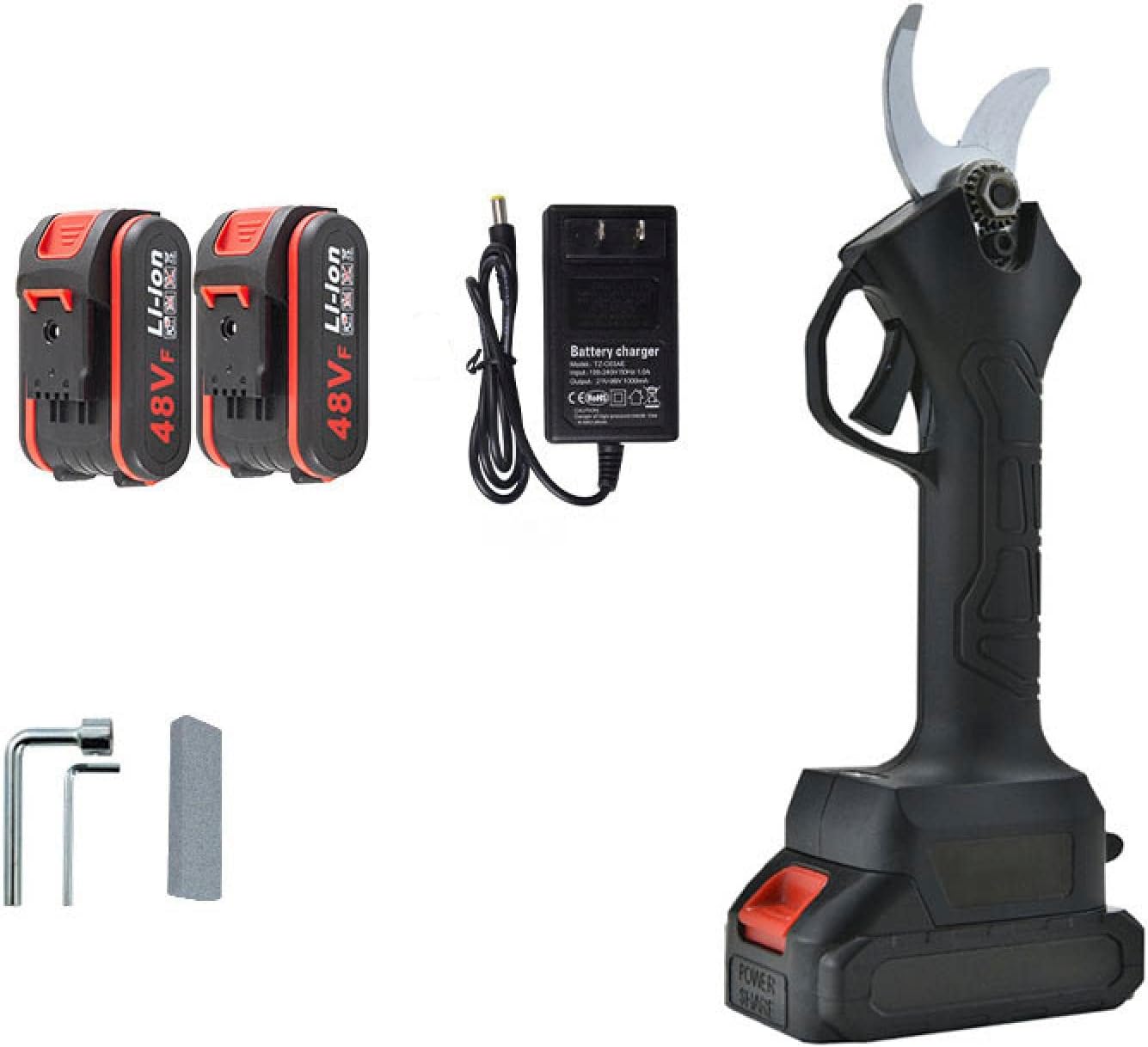 Electric Pruning Scissors Pruning Shears Rechargeable Garden Pruner Secateur Branch Cutter Cutting Tool Gears Adjustable oneBattery