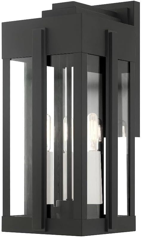 Livex Lighting Lexington 3 Light Black Outdoor Wall Lantern