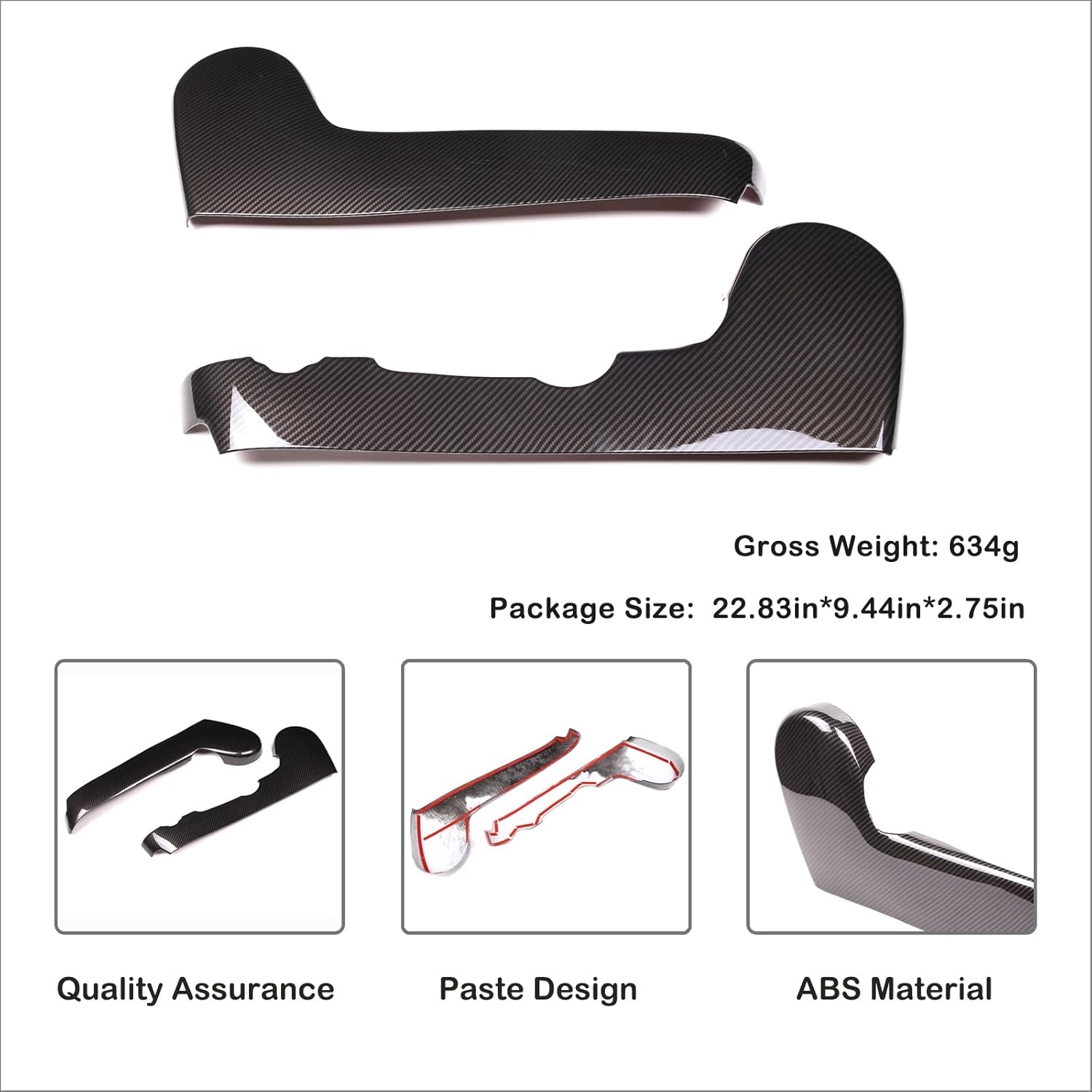 Aunginsy Car Side Seat Trim Panel Cover Bezel Compatible with Toyota FJ Cruiser 2007-2021 Car Side Seat Track Cover Driver Passenger Side Seat Panel Decorative Bezel Cover ABS Interior Accessories