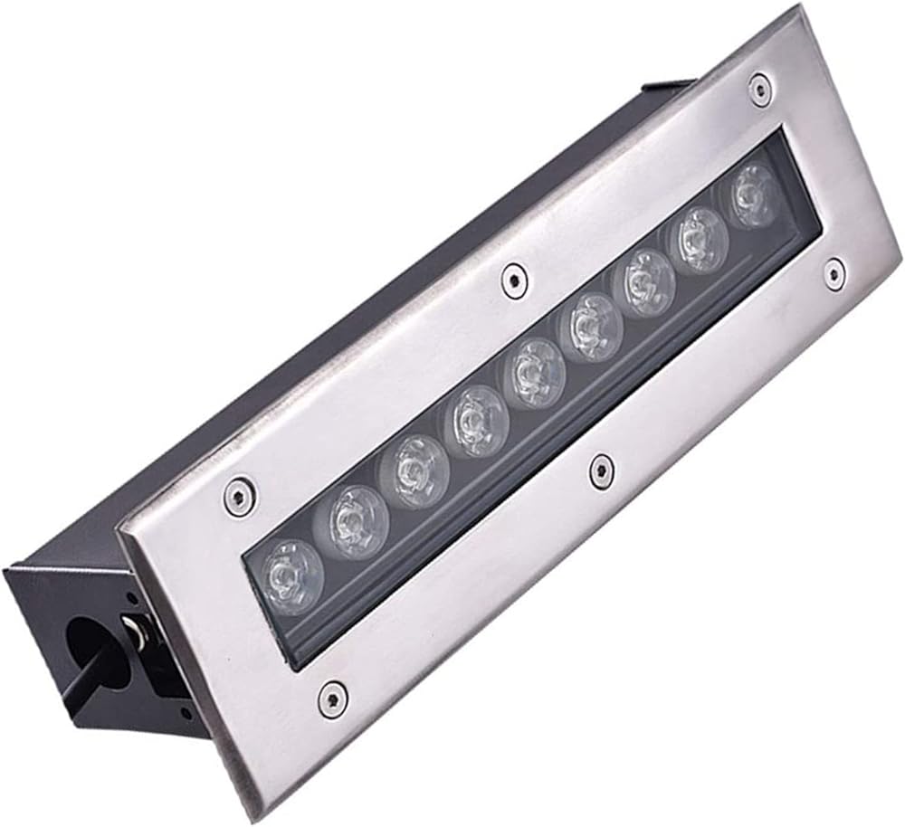 Outdoor LED In-Ground Spotlights - Waterproof Rectangular Garden Lights Buried Landscape Lighting for Pathways and Garden IP65 LED Ground Lamps