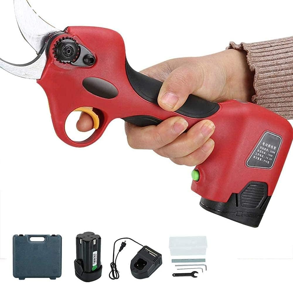 Cordless Electric Pruning Shears, Powered Tree Branch Trimmers, Mini Scissors Cutter Pruner Cut Diameter 25Mm Small Gift