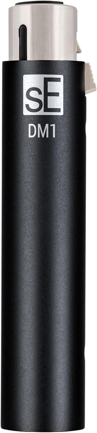 sE Electronics DM1 Dynamite Ultra-Slim Inline Microphone Preamp for Ribbon & Dynamic Microphones - Mic Preamp with +28dB Gain for Clean, Natural Sound - Ideal for Podcasting & Live Sound (Black)