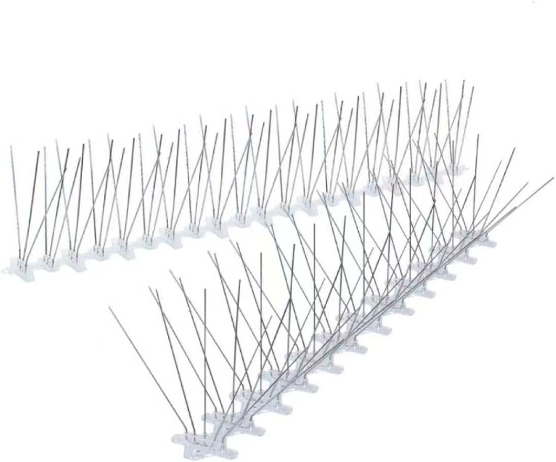 100pcs 304 Stainless Steel Spikes 3-Prong Bird Spike Bird-repelling Device, Safety Protection Equipment for Home and Building Balconies (3+3)