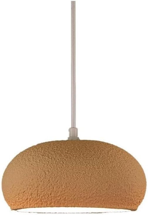 FoRes Japanese Style Round Pendant Light, Vintage Fiberglass Pendant Chandelier Ceiling Light, Hanging Lamp for Kitchen Island Bar Loft Restaurant Farmhouse G9 (Color : B)