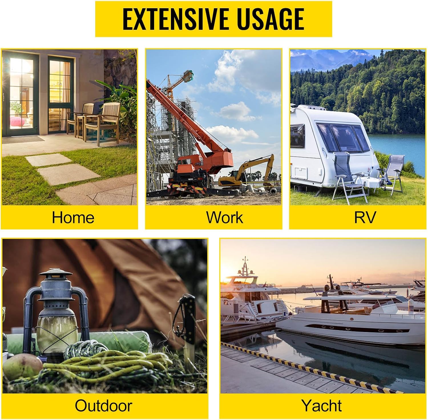 Vevor 75Ft 50 Amp Generator Extension Cord 4 Wire 8 Gauge Generator Cord 125V 250V Generator Power Cord N14-50P & SS2-50R & CS6364 Twist Lock Connectors : Everything Else