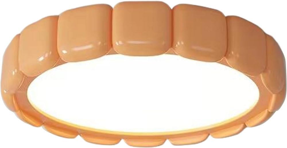 Modern Simplicity Pink Semi Flush Mount Hallway Ceiling Light Nordic Creativity Cream Round Close to Bedroom Ceiling Lamp Mid Century Children's Room Chandelier for Entryway Stairs Aisle