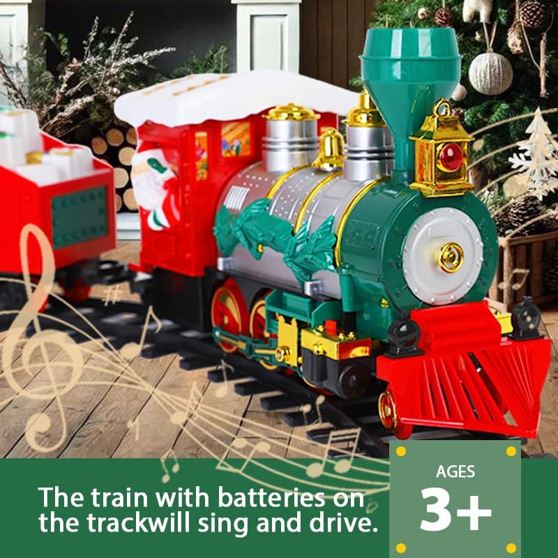 Electric Train Set – Features Sounds, Lights, Ideal for Under The Christmas Tree