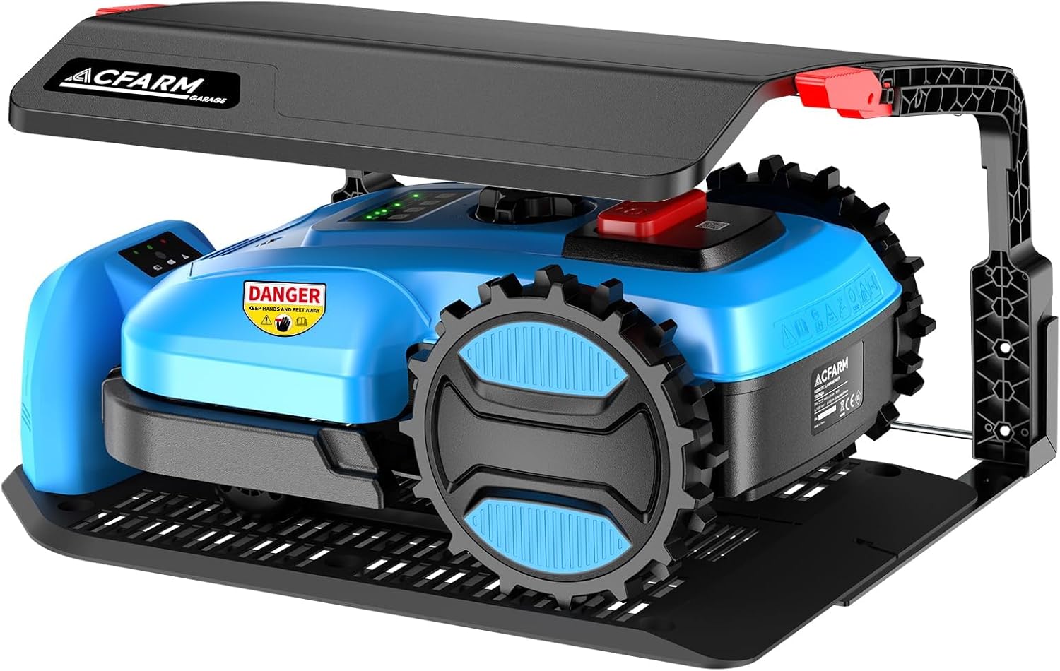 Robotic Lawn Mower for 0.25 Acre 47% Slope, Automatic Lawnmower with 20V 4.0Ah Battery and APP Function, Docking Station and Garage Included