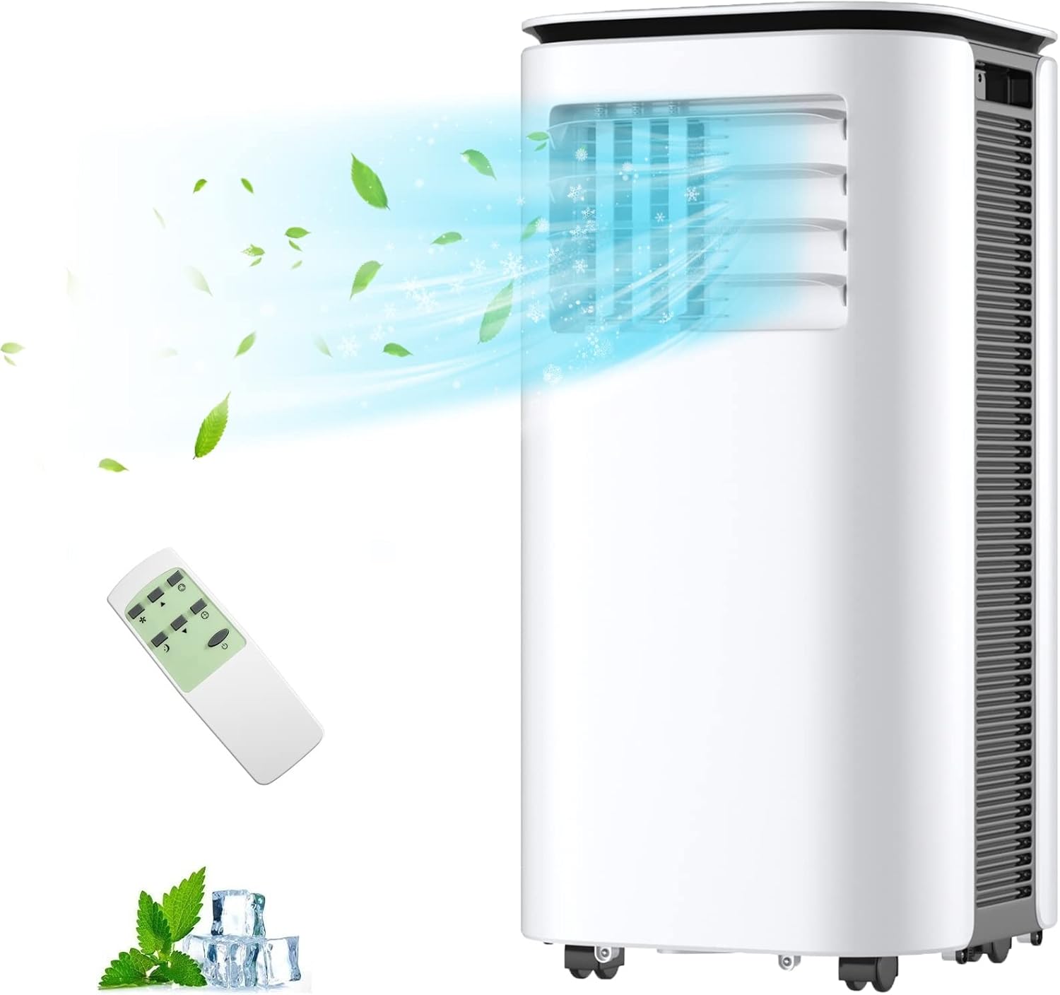 SIMOE Portable Air Conditioners, ASHARE 9000BTU 3 IN 1 Floor AC Unit with Dehumidifier & Fan, 1-24h Timer, Sleep Mode, 26FT Remote Control and Window Installation Kit, For Rooms Up to 400Sq.ft(6500 BTU SACC)