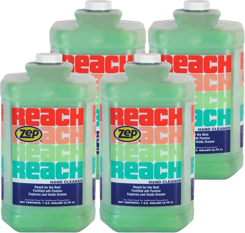 Zep Reach Industrial Strength Hand Cleaner - 1 Gallon (Case of 4) 92524 - Removes Stubborn Shop Soils