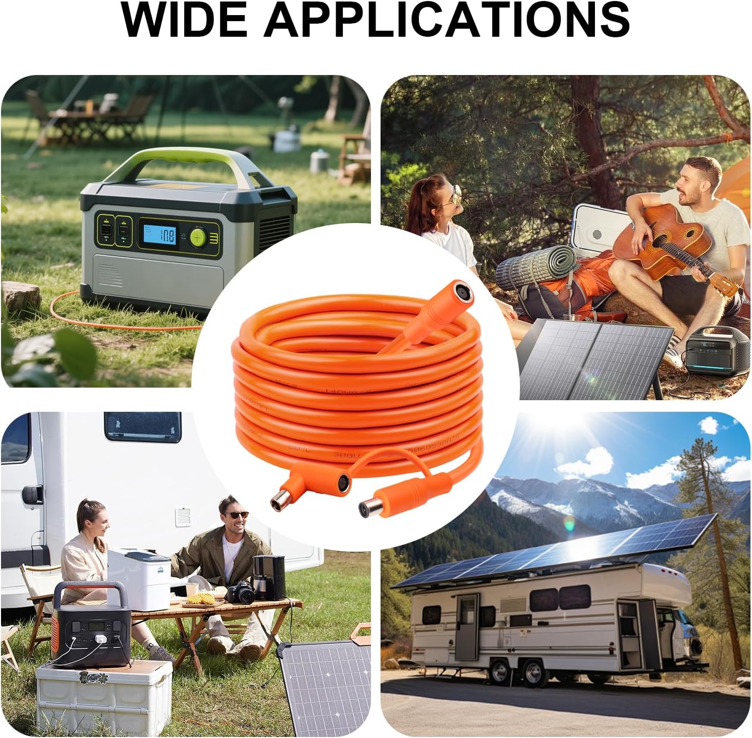 75FT 14AWG DC7909 Solar Panel Extension Cable Compatible with Jackery Solar Generator,Solar Charging Cord Female to Male with DC8020 Power Adapter Suit for Gz Yeti,Anker Jackery Portable Power Station