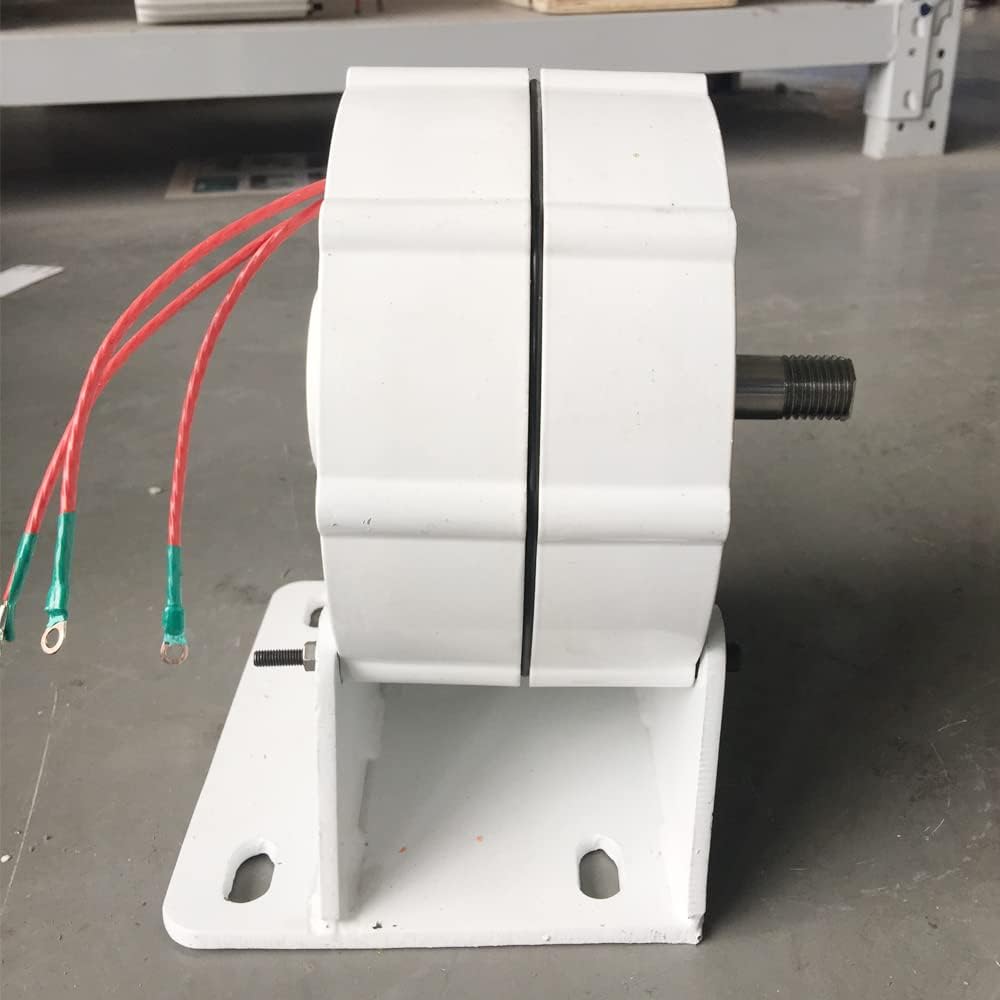 Wind Turbine, Low Speed 800W 1000W 12V 24V 48V Gearless Permanent Magnet Generator AC Alternators Use for Wind Turbine Water Turbine(with Base,24V_1000W)