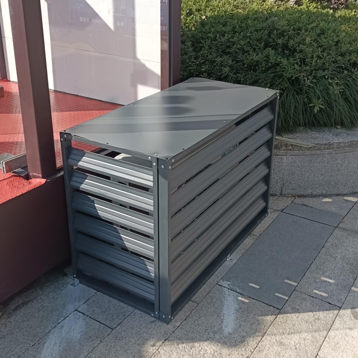 Air Conditioning Window Cover Air Conditioner Fence Screen Outdoor Privacy Ac Covers Fireproof for Outside Units/Hide Air Con(Gray,110 * 80 * 60cm/43 * 31 * 24in)