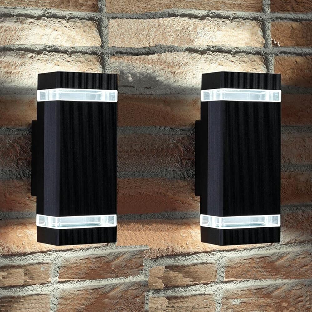 Modern LED Outdoor Wall Lights, Dusk to Dawn Outdoor Lighting Fixtures Wall Mount - ETL Listed,Aluminum Waterproof Front Door Lights 5000k - Up Down Light Fixture for Porch, Patio