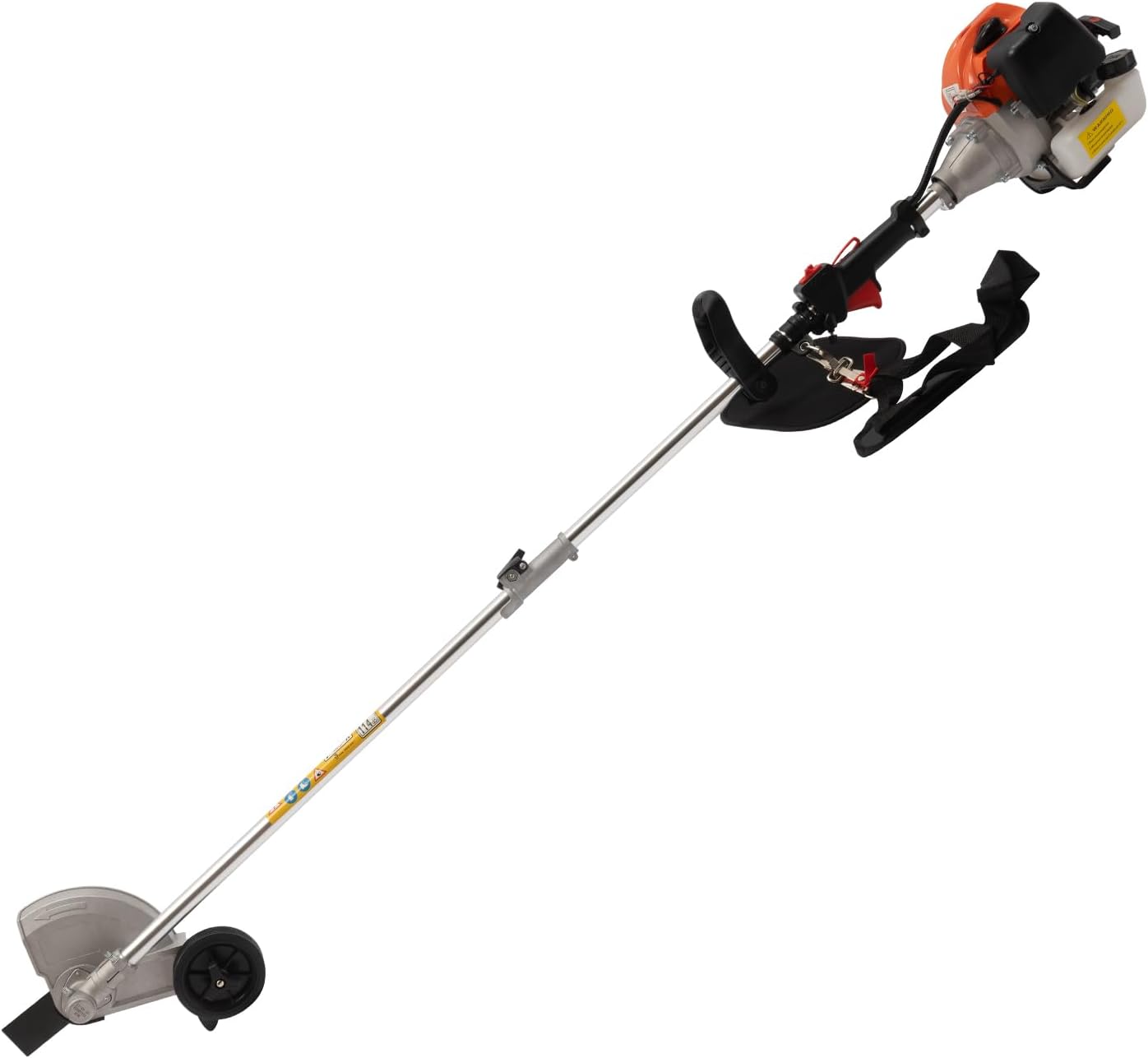 Weed Eater Gas Powered Weed Edger, 33CC 2 Blade Heads, Air-Cooled 2 Stroke Cordless Lawn Edgers Gas Powered Weed Trimmer with Handle & Shoulder Strap for Garden Lawn Grass Trimmer