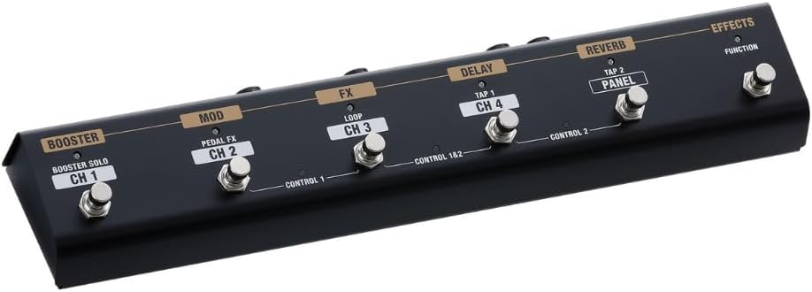 Boss GA-FC EX Expanded Floor Foot Controller Bundle w/2x Strukture S6P48 Woven Right Angle Patch Cables, 12x Guitar Picks and Liquid Audio Polishing Cloth