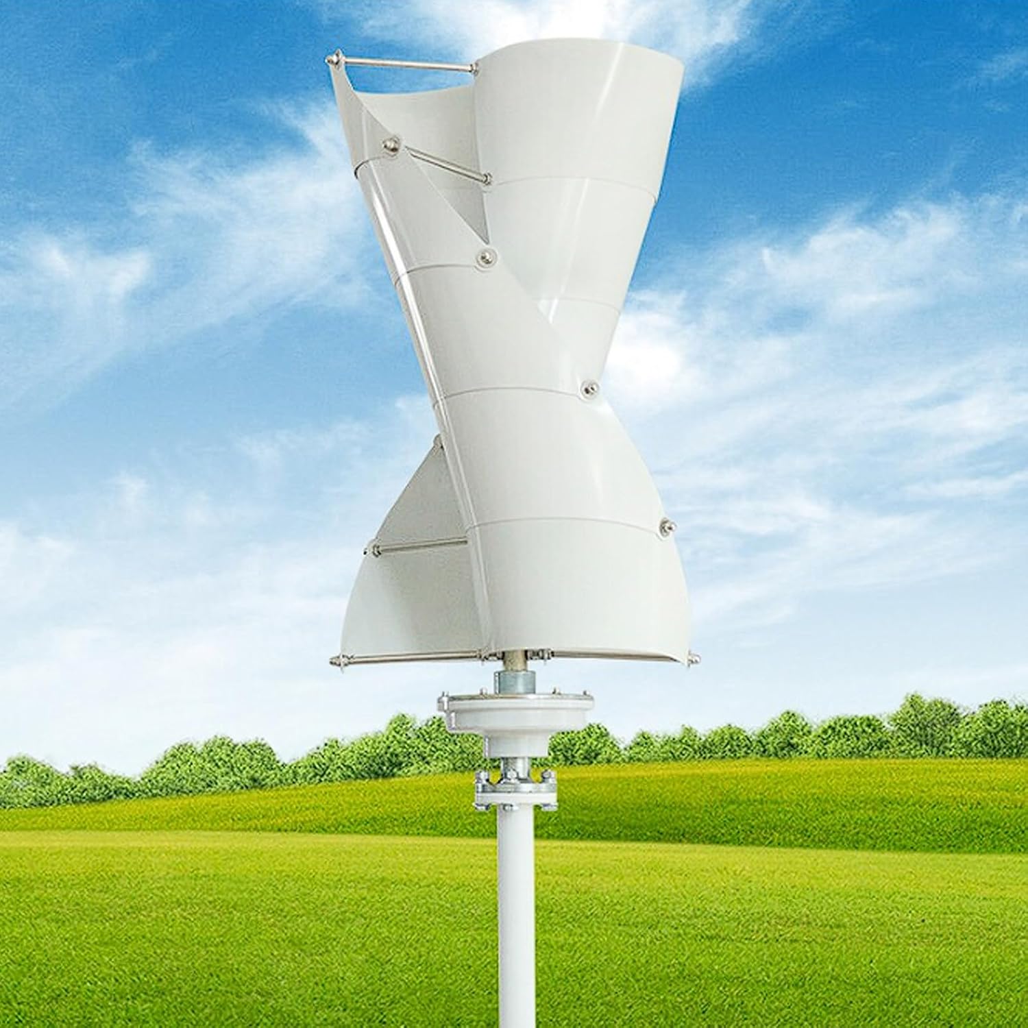 12V/24V/48V Vertical Wind Turbine Generator, 5000W Aluminum Alloy Maglev Wind Generator, for Home Power Generation, Road Street Lights,12V