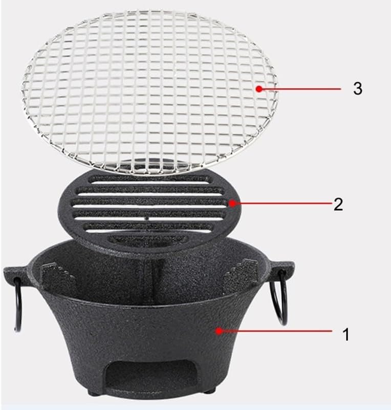 Outdoor Fireplaces Cast Iron Brazier Stove Charcoal Furnace Camping Fire Pit Heating Tea Baking Cooking Household Fire Pits