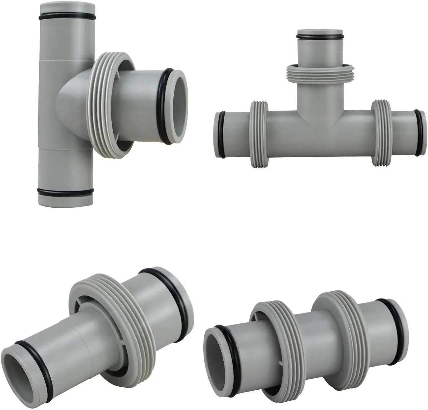 Pool Filter Connector 5pcs Pool Hose Adapter Connector Threaded Inlet Replace for Home(1.5in to 2 1.25in)