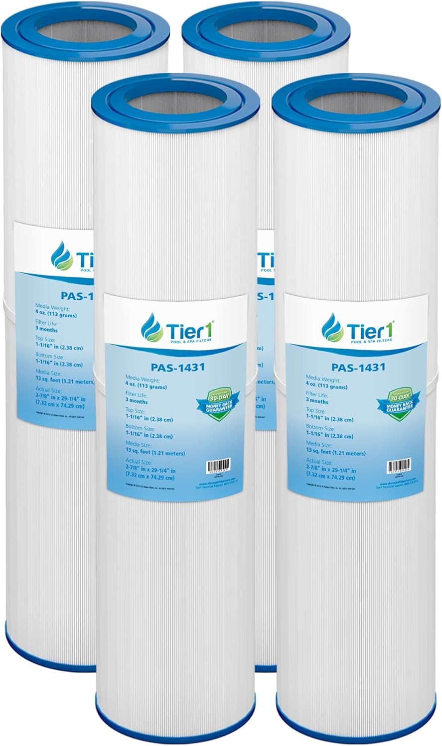 Tier1 Spa Filter Cartridge Replacement for Waterway Teleweir 50 – 2 Pack | Compatible with PWW50L-M, 817-4050, Unicel 4CH-949 | 29-1/4