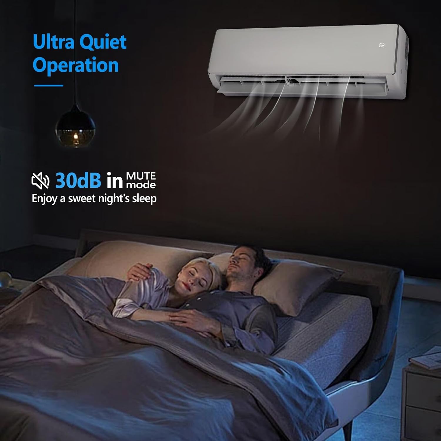 Bonnlo 17000BTU Wifi Enabled Mini Split Air Conditioner & Heater, 17 SEER2 230V Inverter Ductless Wall AC Unit with Pre-Charged Condenser, Heat Pump & Installation Kit