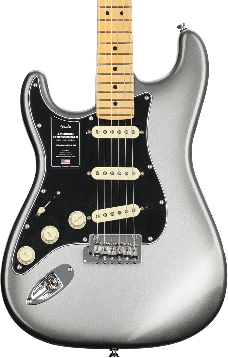 Fender American Professional II Stratocaster Left-handed - Mercury with Maple Fingerboard