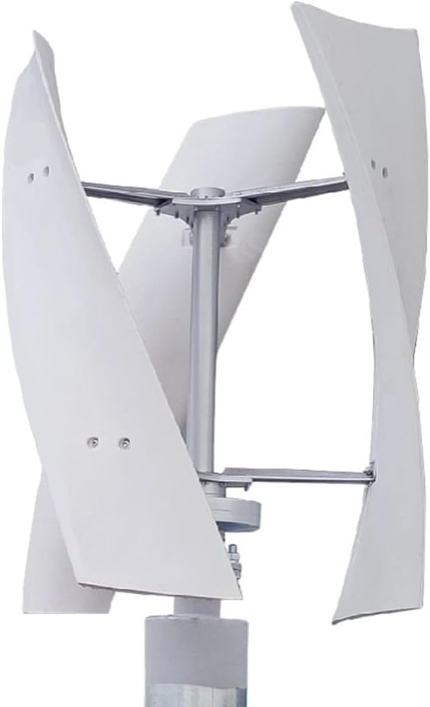 Low Noise Vertical Wind Turbine,3 Phase Ac Vertical Axis Energy Generator,High Wind Energy Utilization,Abs Blades,Starting Wind Speed 1.5 M/S,for Home,Street 100W24V