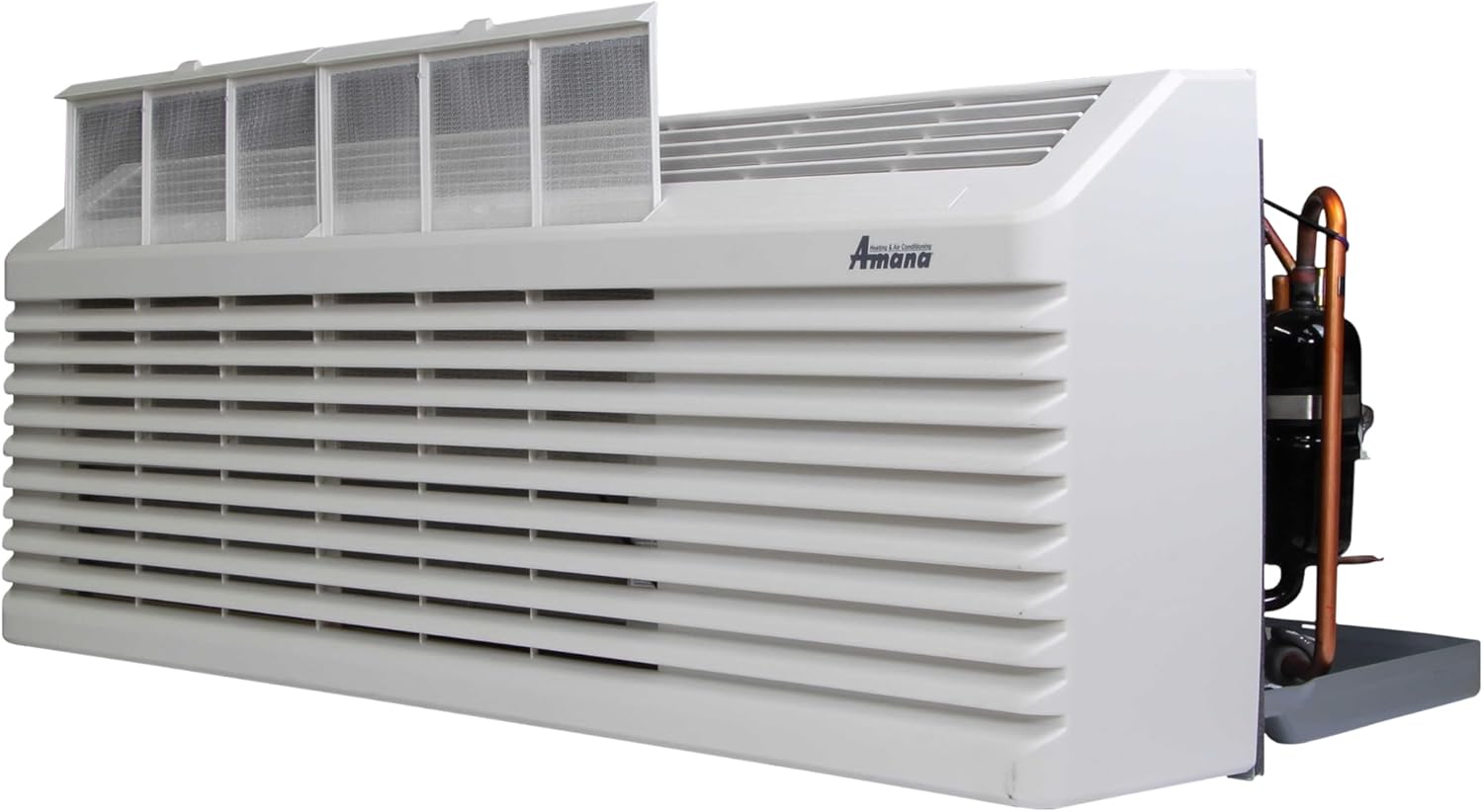 AMANA PTAC 12,000 BTU Air Conditioner PTH123J35AXXX with 3.5 kW Heater 20 Amp Plug - R32