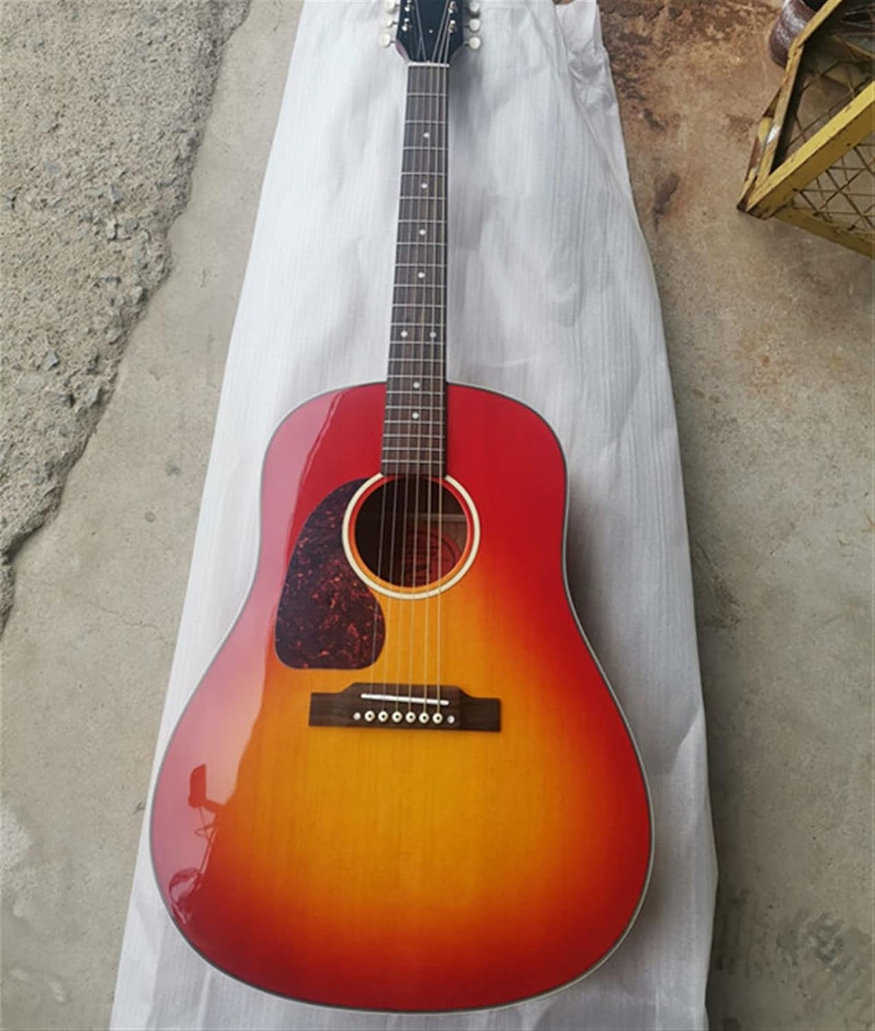 41 Inches Slope Shoulder Acoustic Guitar Handed 6 String Beginner Guitar Guitar (Color : Acoustic with Case) (Acoustic) (Acoustic)