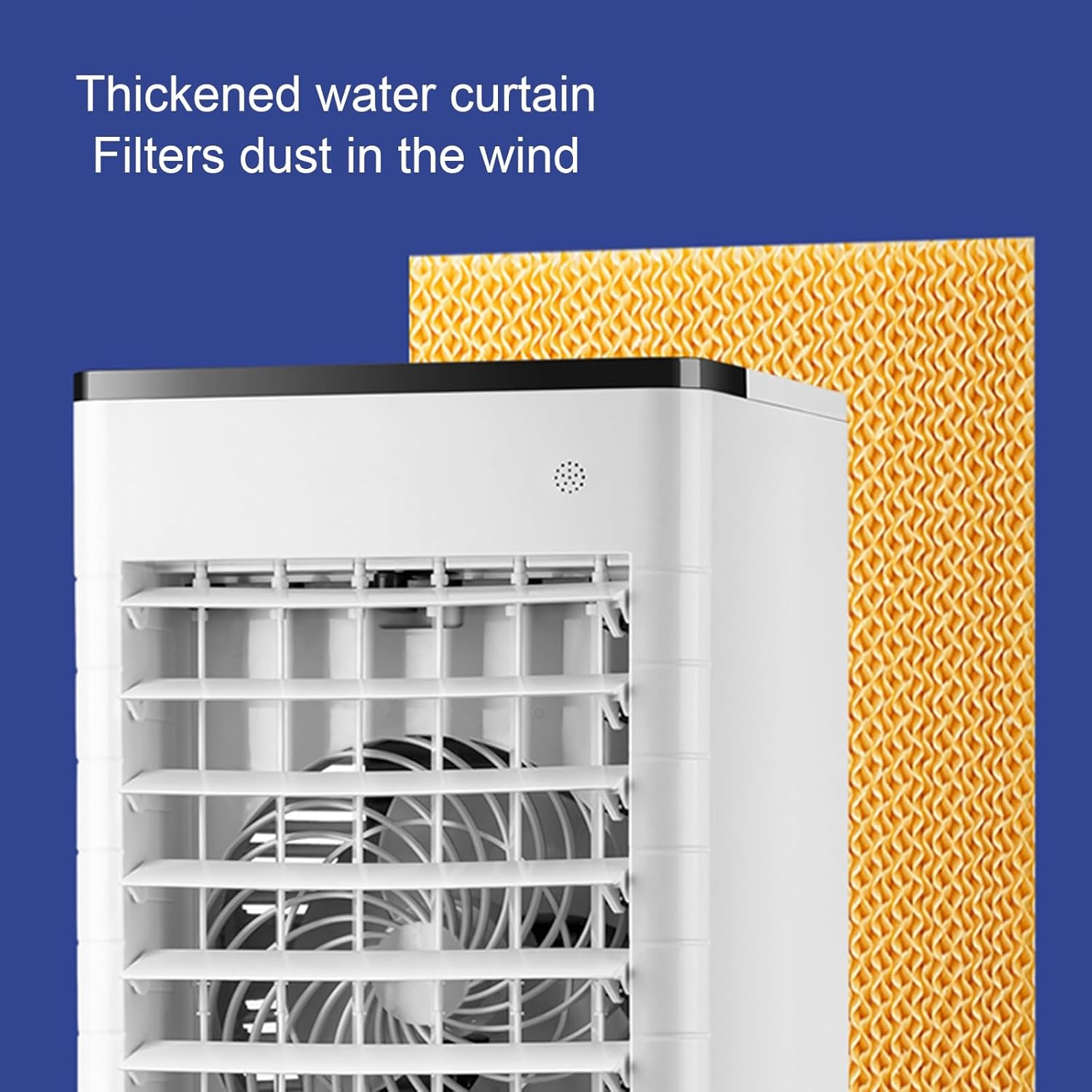 Evaporative Air Cooler, 1.5 Gal Tank, 3-in-1 Windowless Portable Air Conditioner with Remote, Quiet Swamp Cooler, 6 Ice Packs, 15 Hour Timer, Ideal for Home, Office, Bedroom, Kitchen