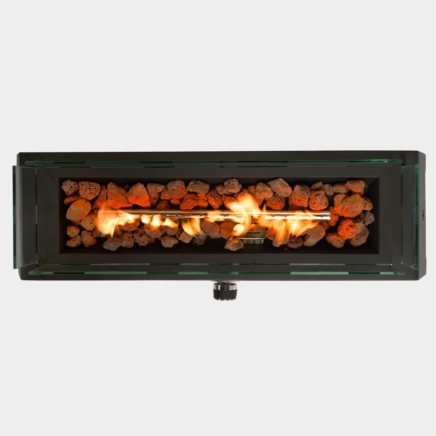 28 Inch Tabletop Fire Pit, Propane Gas Fire Pit with Quick Connect Joint