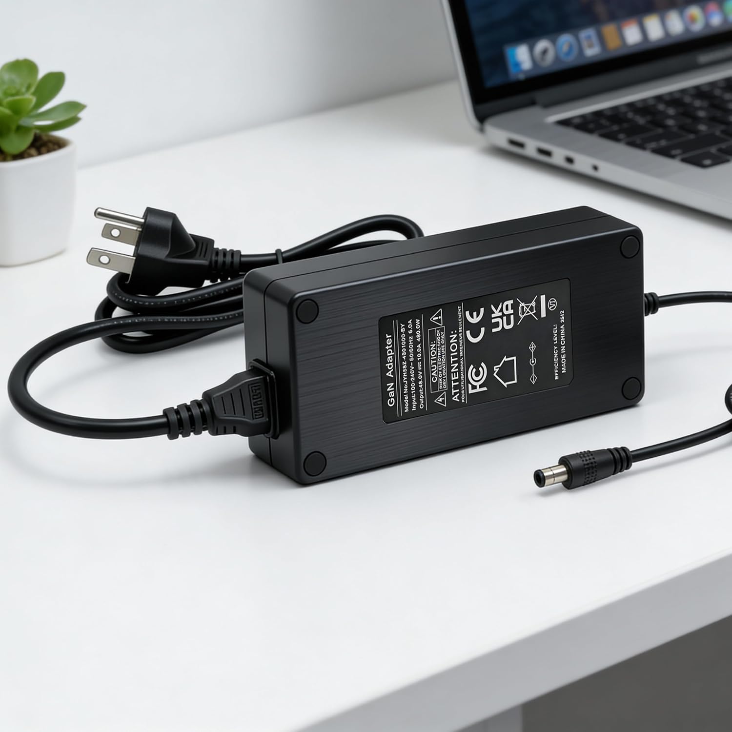 3eAudio 48V 10A GaN Power Supply 480W 48VDC Adapter for Home Audio TPA3255 Stereo Class D Amplifier A7 & A7 Mono