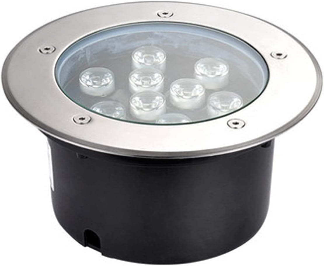Outdoor Garden In-Ground Lights LED Buried Spotlight Anti-Rust Aluminum IP67 Waterproof Embedded Landscape Lights for Step Deck Hotel, 8 Color (Color : Red, Size : 36W-AC85-265V)