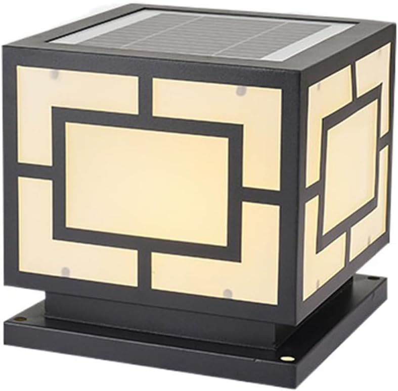 Contemporary Waterproof Modern LED Fence Deck Lights 3000K Solar Landscape Lighting for Outside Solar Pillar Lights Outdoor for Patio Garden Porch Lawn Path