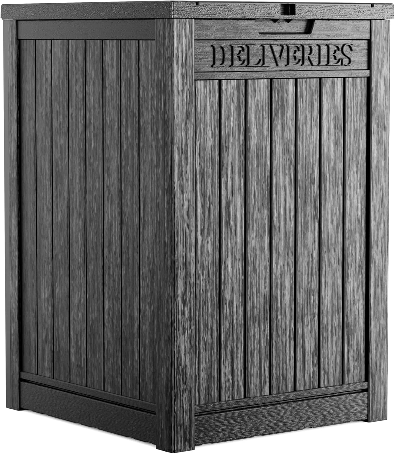 Package Delivery Box 55 Gallon with Lockable Secure,Outdoor Package Drop Container Waterproof for Porch Patio and Curbside(Black)