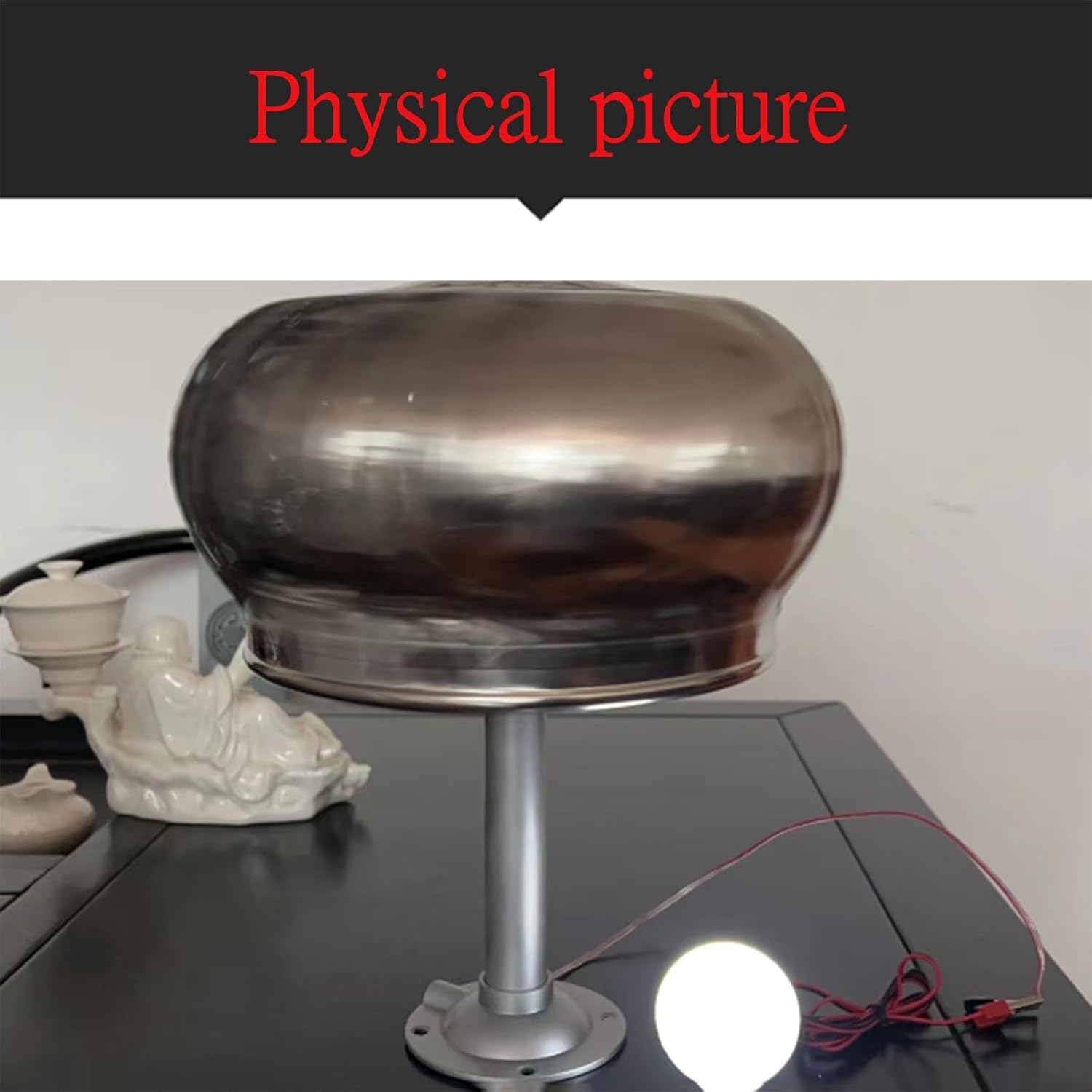 20W Wind Ball Type Multi-blade Start Low Wind Speed Vertical Wind Ironless Generator Low Start-Up Speed, Durable Stainless Steel For Home/Outdoor Use