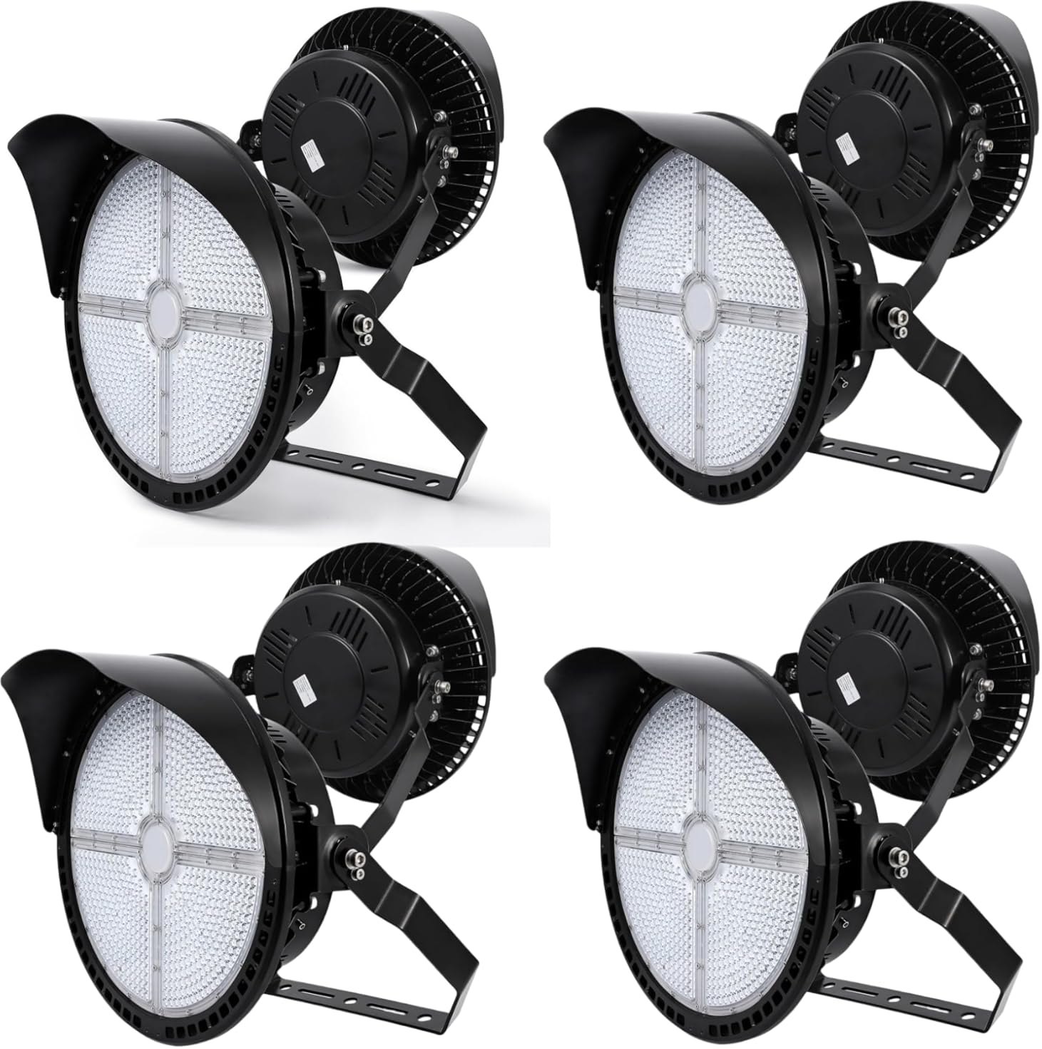 500W LED Stadium Lights, 72000LM LED Sports Light 5700K, 100-277Vac IP65 Waterproof 10KV Surge Protection Arena Lights, 30° Beam Angle Flood Lights Outdoor with UL-Listed, 4 Pack