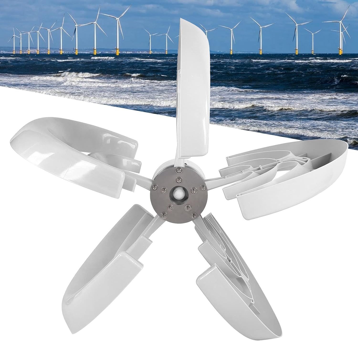 Wind Generator 12V 24V 48V 600w 5 Blade Wind Turbine Kit Industrial Energy Double Layer Power Generation-Green 400w 124v