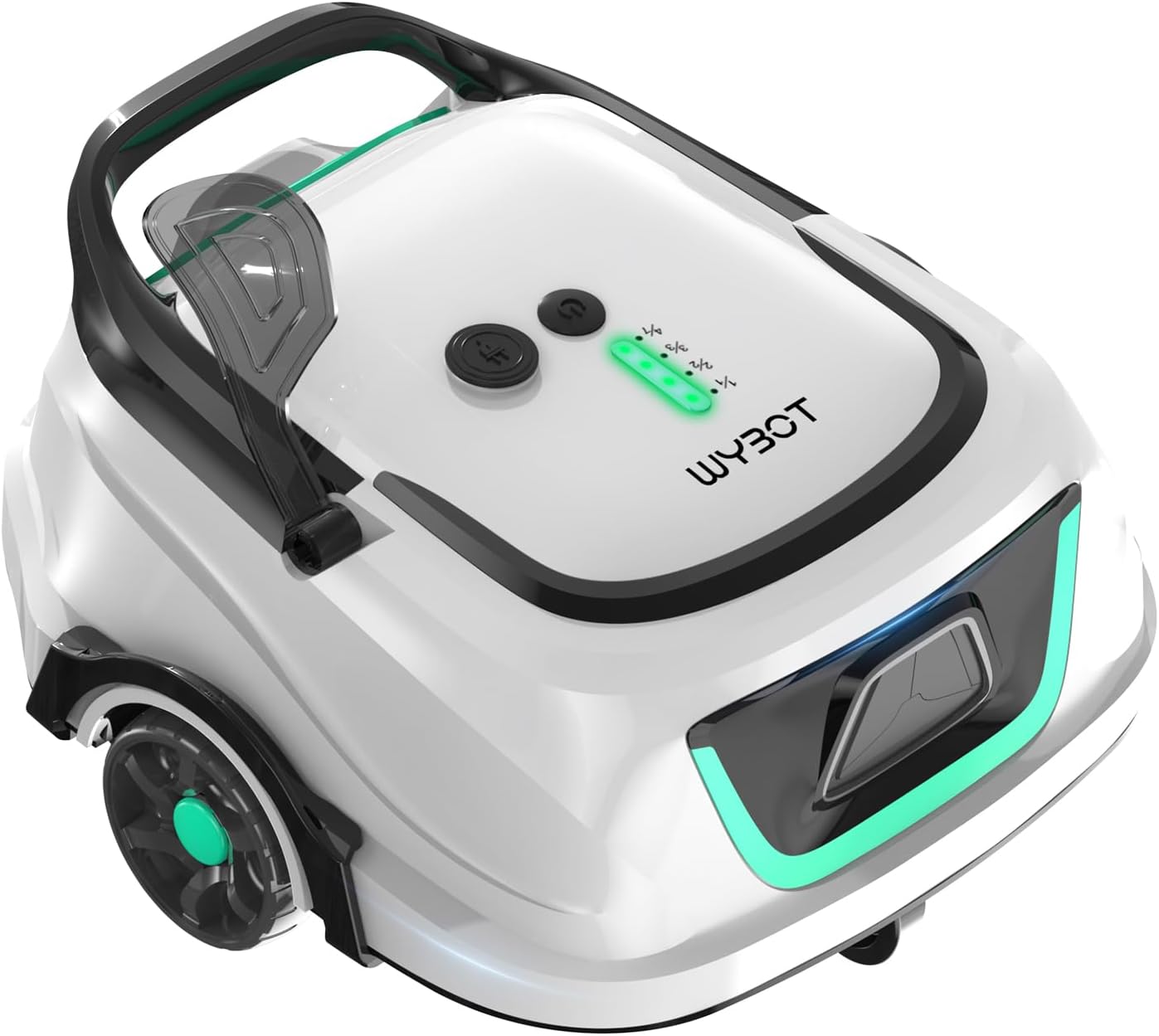 WYBOT A1 Cordless Robotic Pool Cleaner, Automatic Pool Vacuum for Above Ground with 120 Mins, Double Filters, LED Indicator, Charge in 2.5 Hours, 4 Cleaning Modes, Ideal for Above Pools