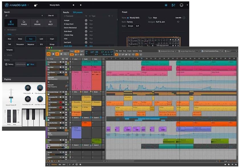 Artesia ARB-6 Backpack Recording Studio Bundle w/Xkey 25-key MIDI Keyboard & Case + Professional 24-bit USB Audio Interface + Studio Monitor Headphones + Cardioid Condenser Microphone + Backpack
