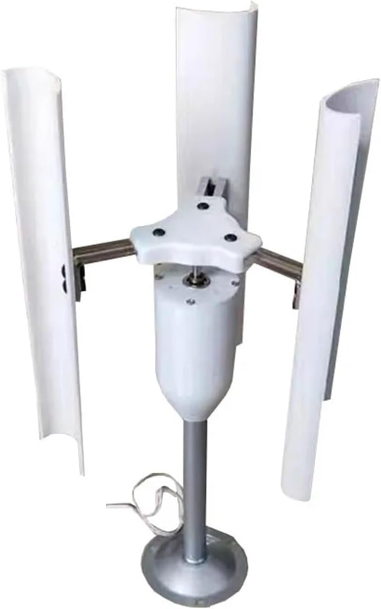 Wind Power DIY Kit Vertical Three-Blade Wind Generator Model Three-Phase Permanent Magnet Brushless Generator Low-Speed Windmill Portable Tools Learn About Renewable Energy & Power