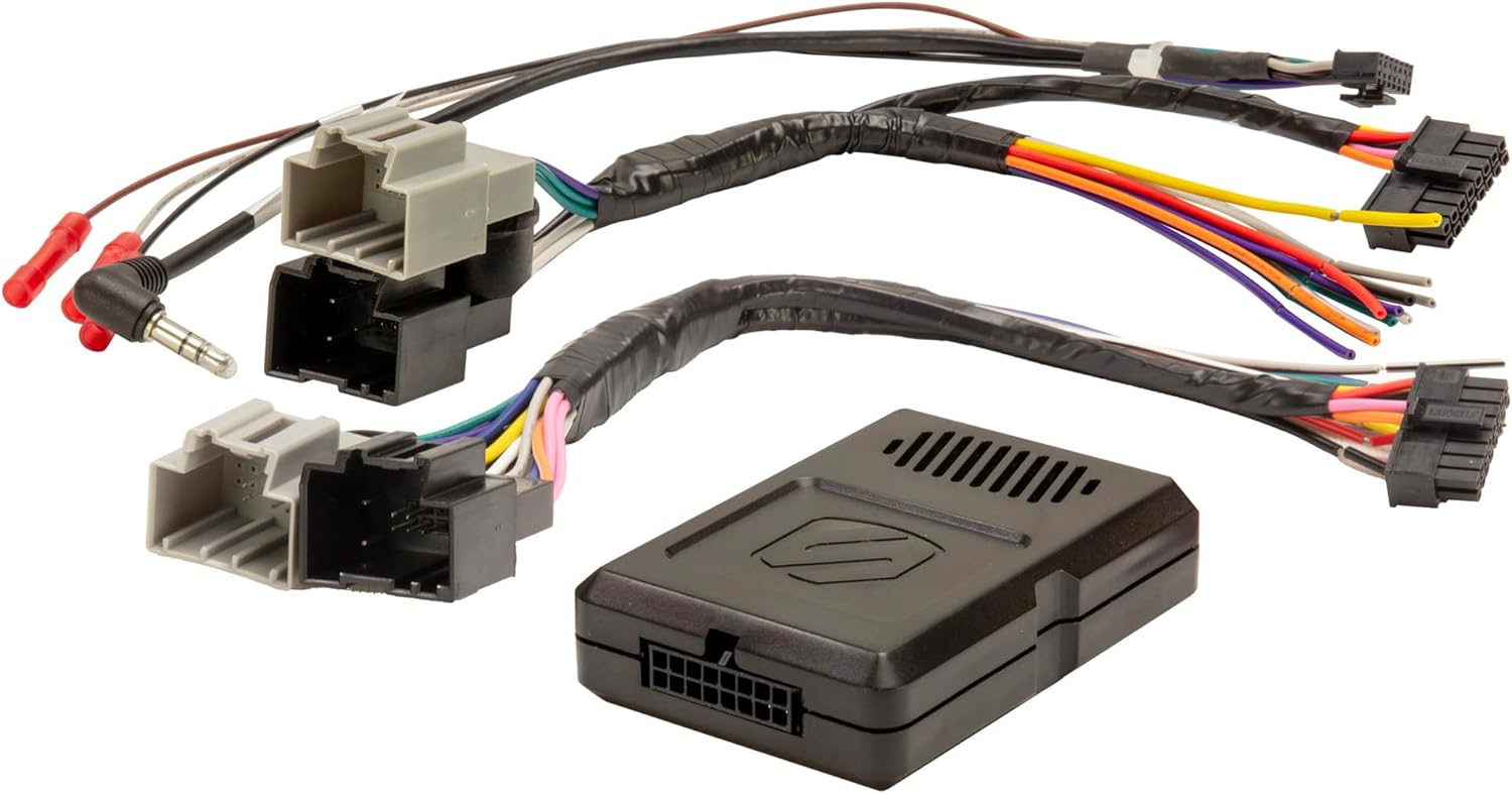 Scosche GM3000SW Factory Stereo Replacement Interface Adapter, Compatible with Select 2004-24 GM Vehicles with GM LAN Radio, Car Radio Wiring Harness, Retain Steering Wheel Control & OEM Amplifier