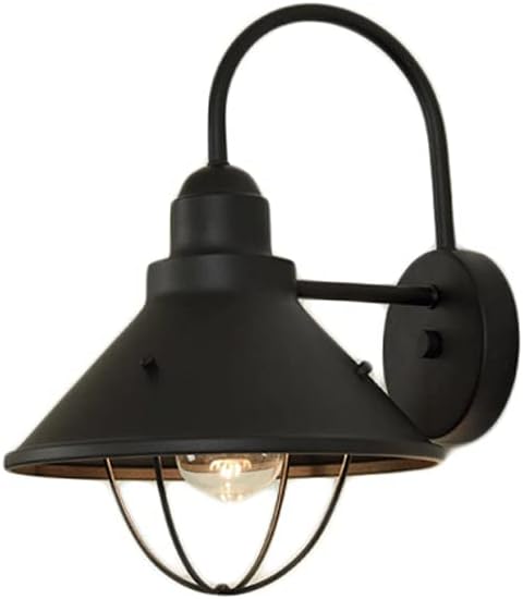 6W/8W Matt Black Wall Hanging Porch Lighting Outdoor Wall Lamp,Suitable for Courtyard Balcony Aisle Terrace LED Outdoor Wall Light,Waterproof Exterior Wall Light (Size : LED 8W)