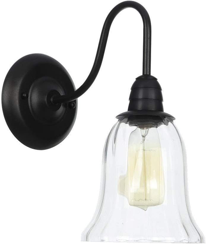 Modern Wall Mount Lamp , Glass Lampshade Waterproof Wall ?lamp 2 Styles E-dison Wall? Sconce Outdoor Patio Doorway Lighting Fixture Wall ?light Retro Metal Wrought Iron Wall ?Spotlights Modern