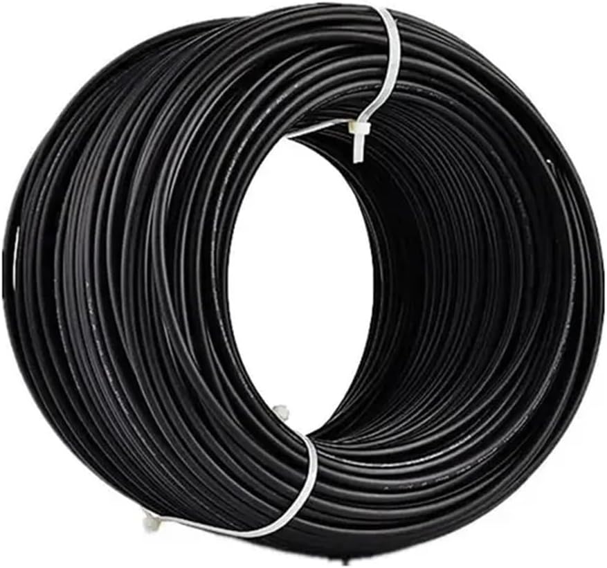 100M 4mm2 Photovoltaic Cable Solar Power Cable Wire for PV Panels Connection Red Or Black(Black)
