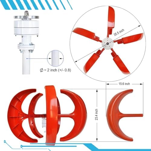 16000W Wind Turbine Generator for Home Energy, Off-Grid Horizontal Axis Power System, 12V/24V/48V Output, Low Starting Wind Speed, Eco-Friendly Renewable Energy Solution
