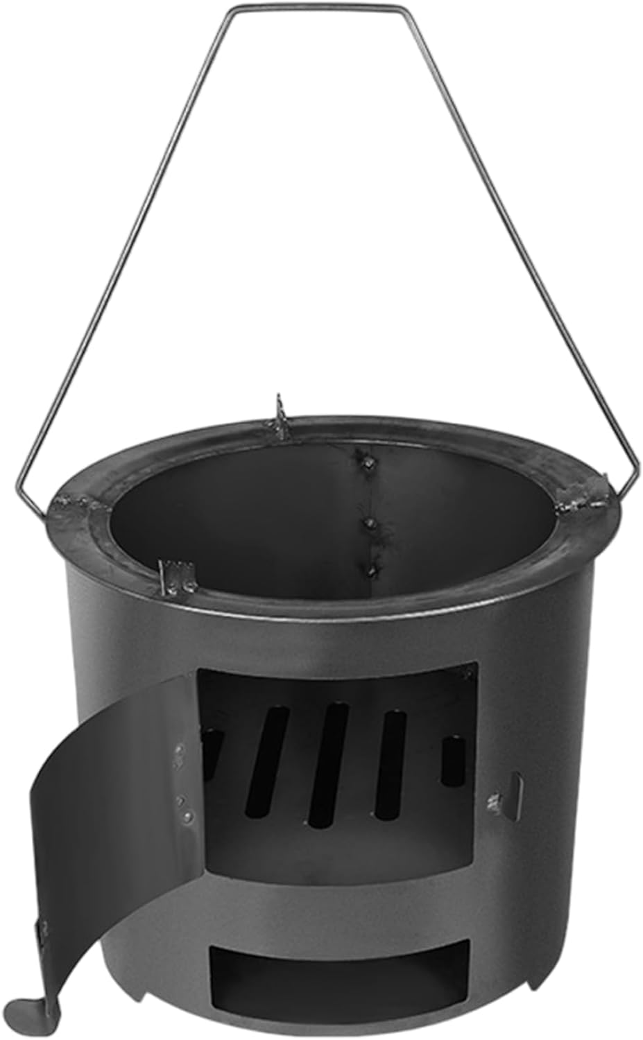 Tabletop Fire Pit, Portable Tabletop Fire Pit with Large Opening, Low Smoke Camping Stove Fueled by Pellets or Wood for Outdoor/Patio
